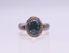 A silver dress ring. Ring size L.