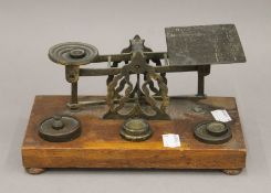 A set of Victorian postal scales.