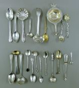 A quantity of English and Foreign silver teaspoons, etc. 370.6 grammes total weight.