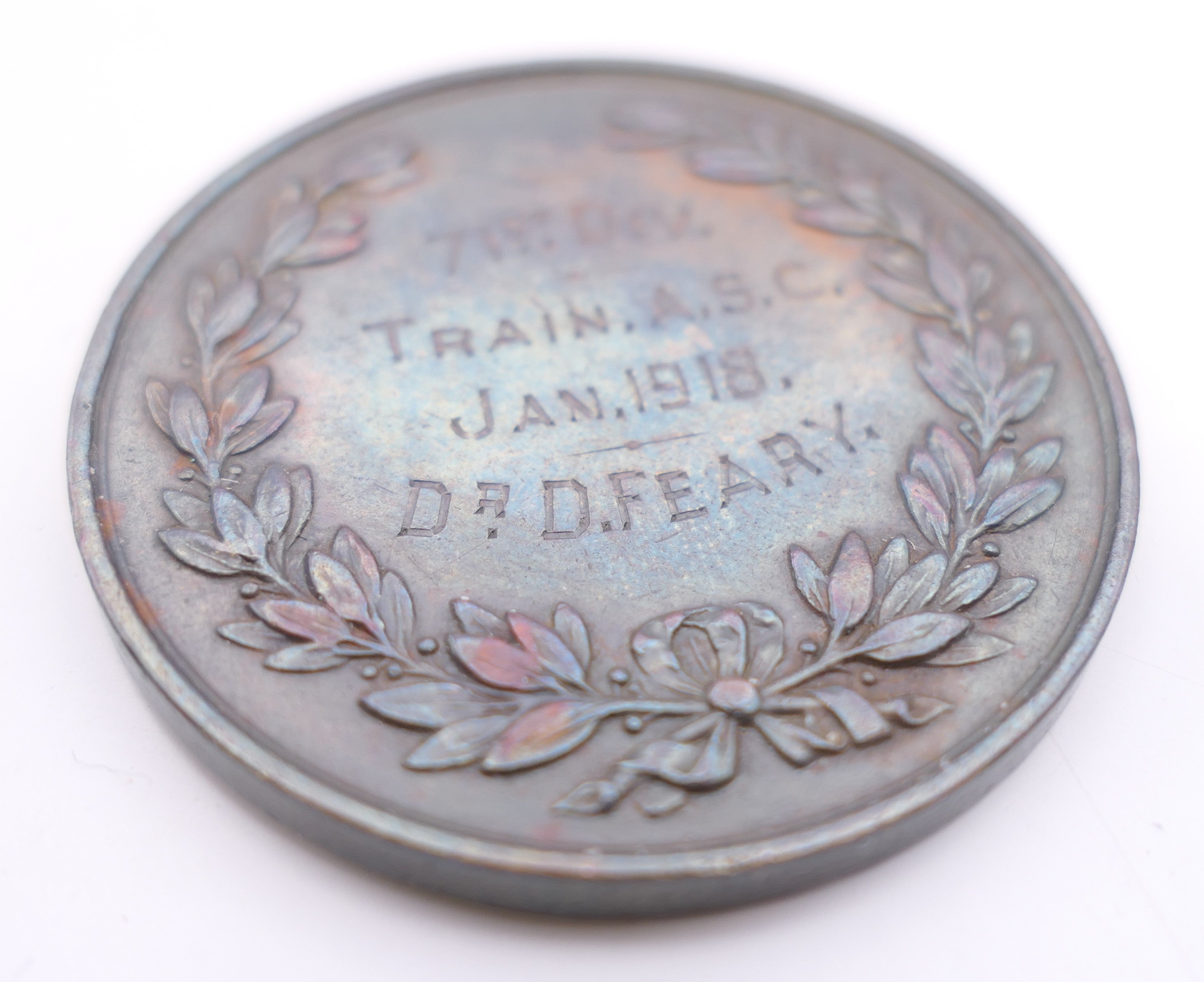 A 1918 Stable Efficiency medal. 3.75 cm diameter. - Image 3 of 3