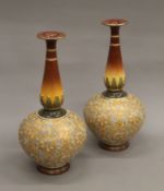 A pair of Royal Doulton Slaters patent vases. 43 cm high.