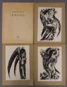 Frans Masereel ENGEL, 15 tipped in plates and a packet of 20 similar plates by F M. Each 23 x 30 cm.