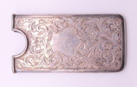 A silver card case. 4 cm wide. 26.8 grammes.