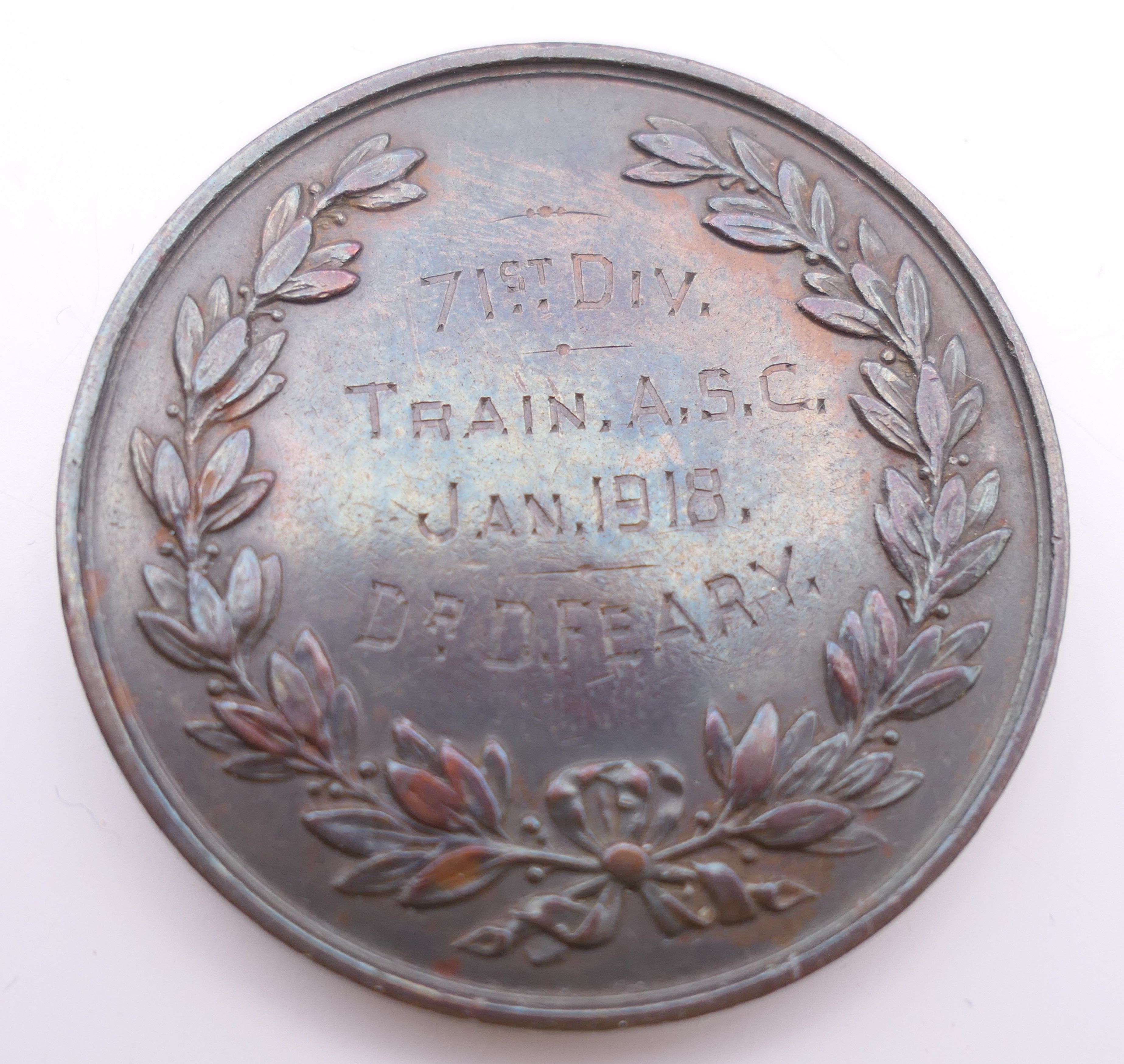 A 1918 Stable Efficiency medal. 3.75 cm diameter. - Image 2 of 3