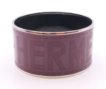 A Hermes bangle in box. Internal diameter approximately 6.5 cm.