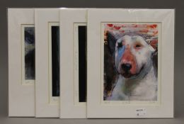 SYKES, four limited edition prints, each mounted. Each 20 x 25 cm overall.