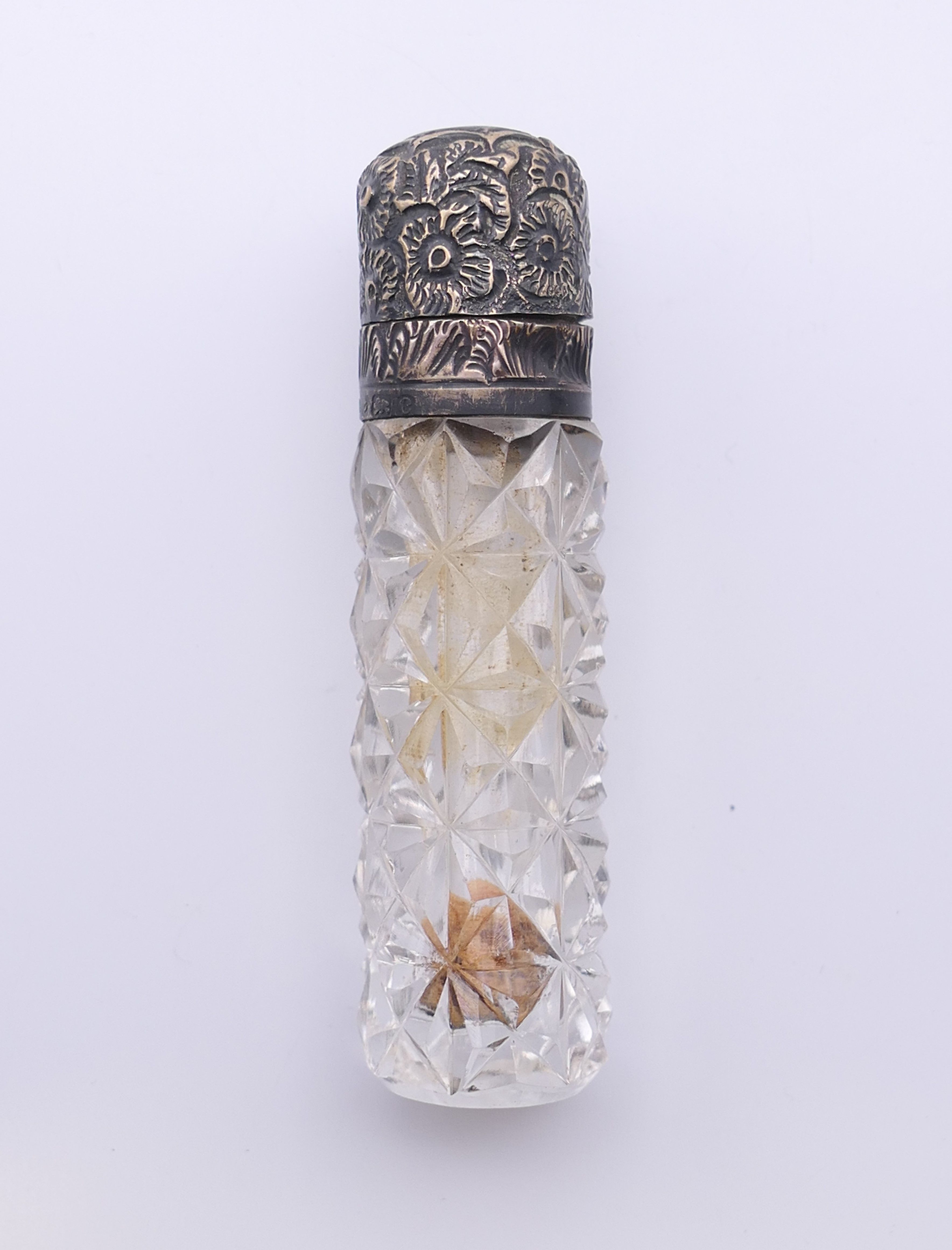 Three silver topped scent bottles. The largest 12 cm high. - Image 7 of 9