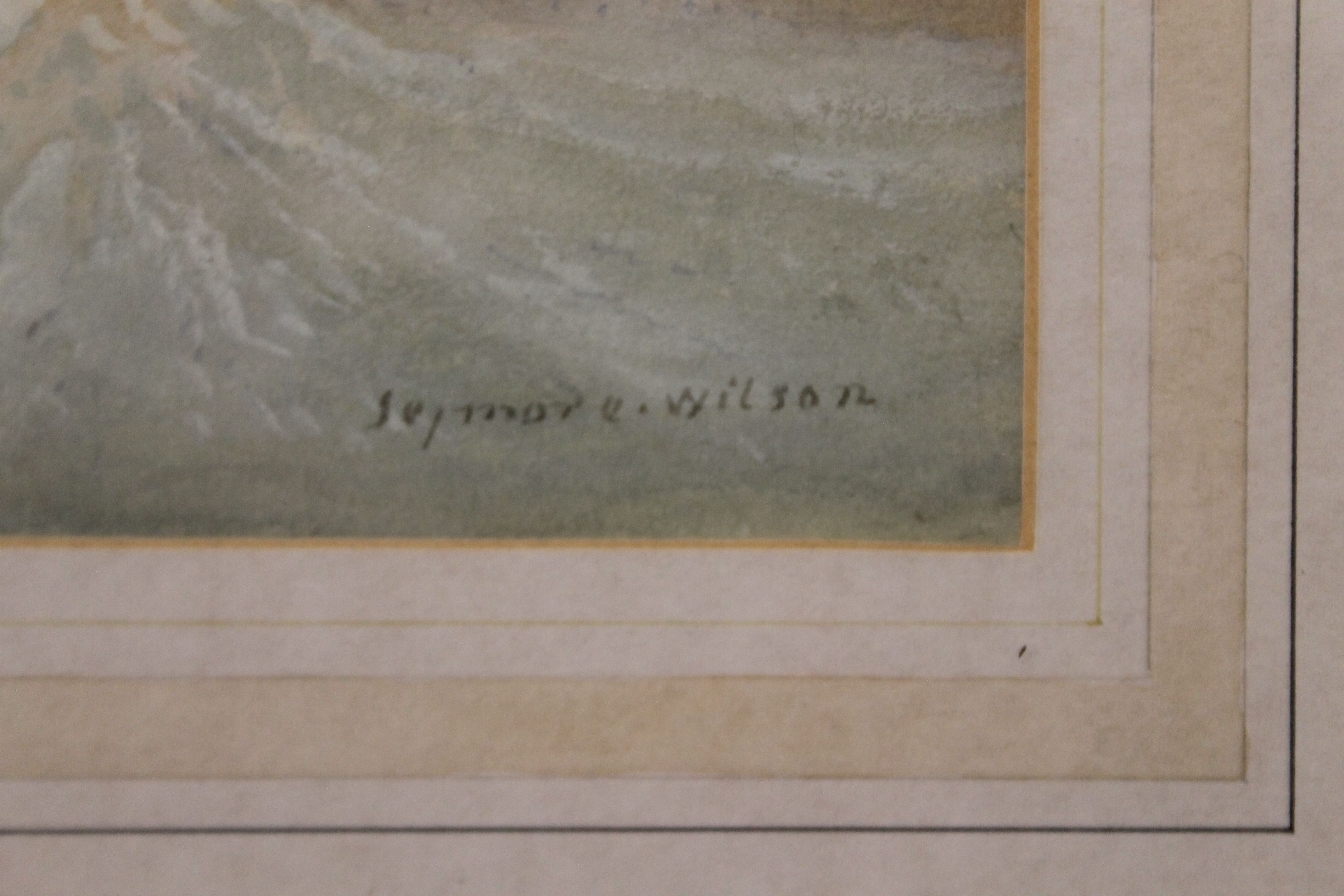 SEYMOUR WILSON, Coastal Scene, watercolour, signed, framed and glazed. 39.5 x 24.5 cm. - Image 3 of 3