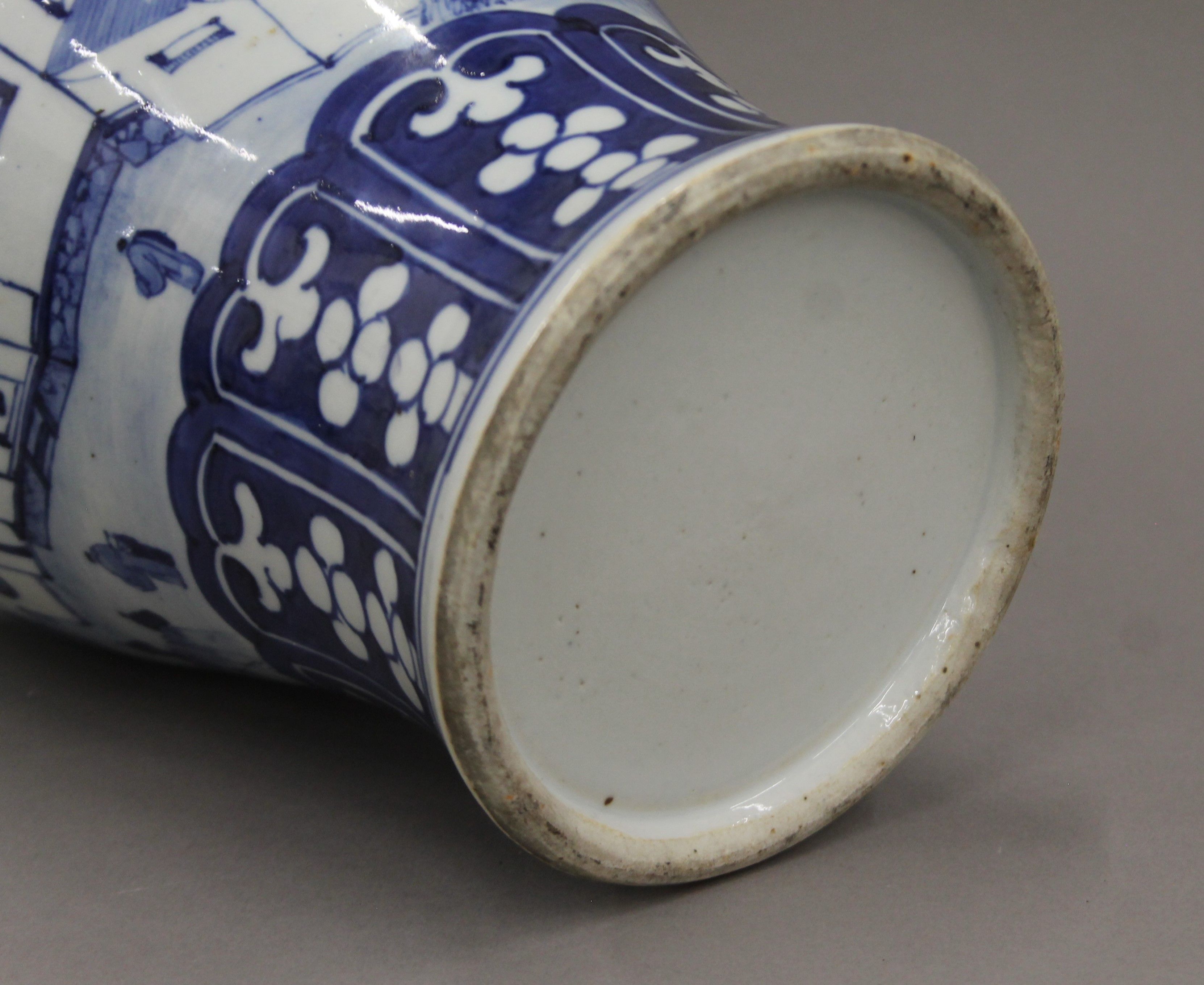 A 19th century Chinese blue and white vase. 41 cm high. - Image 4 of 12