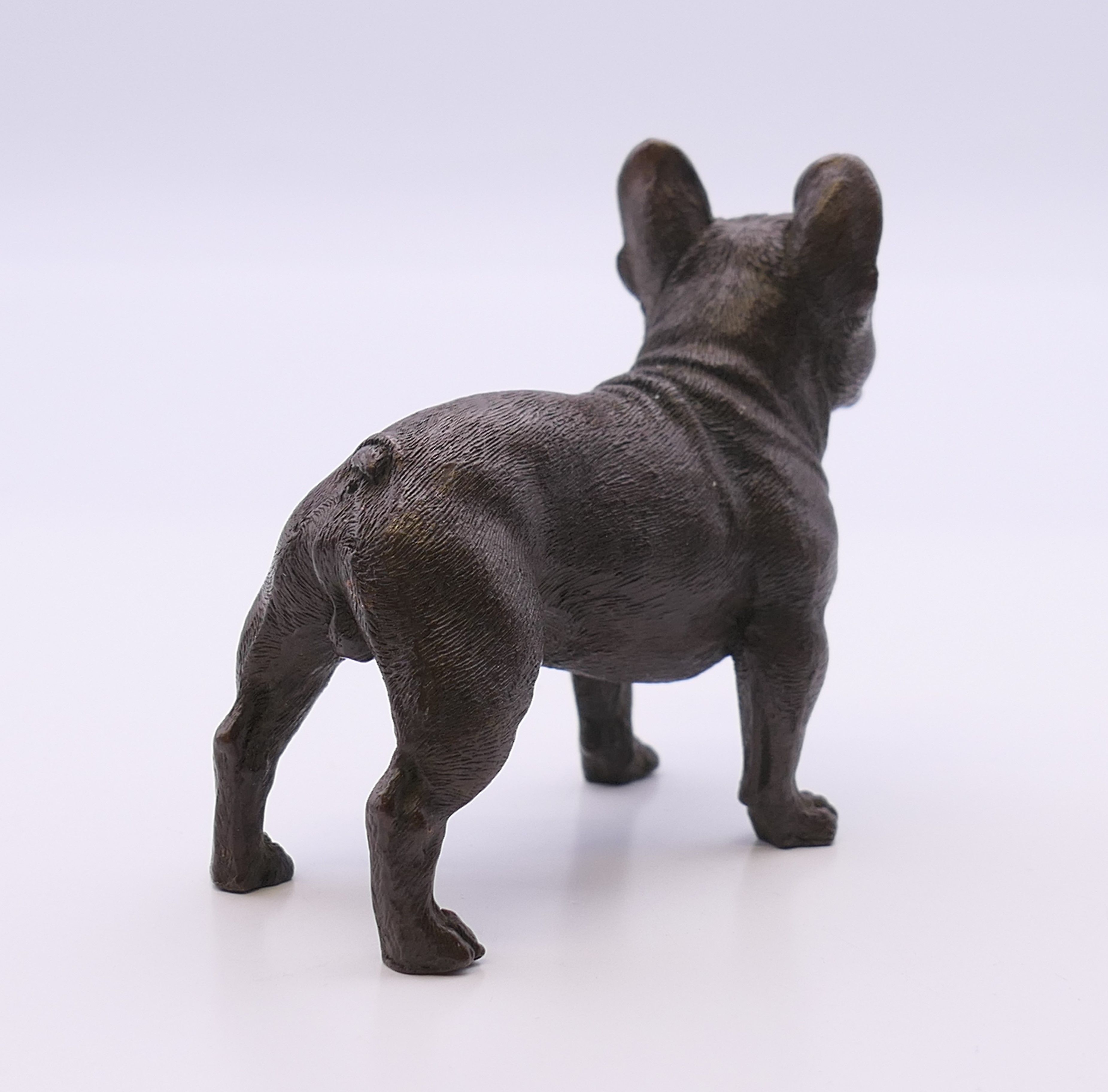 A bronze model of a French bulldog. 6.5 cm high. - Image 4 of 4