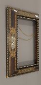 An Eastern bone inlaid frame. 34 x 44.5 cm.