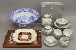 A quantity of various ceramics, including a Japanese tea set.