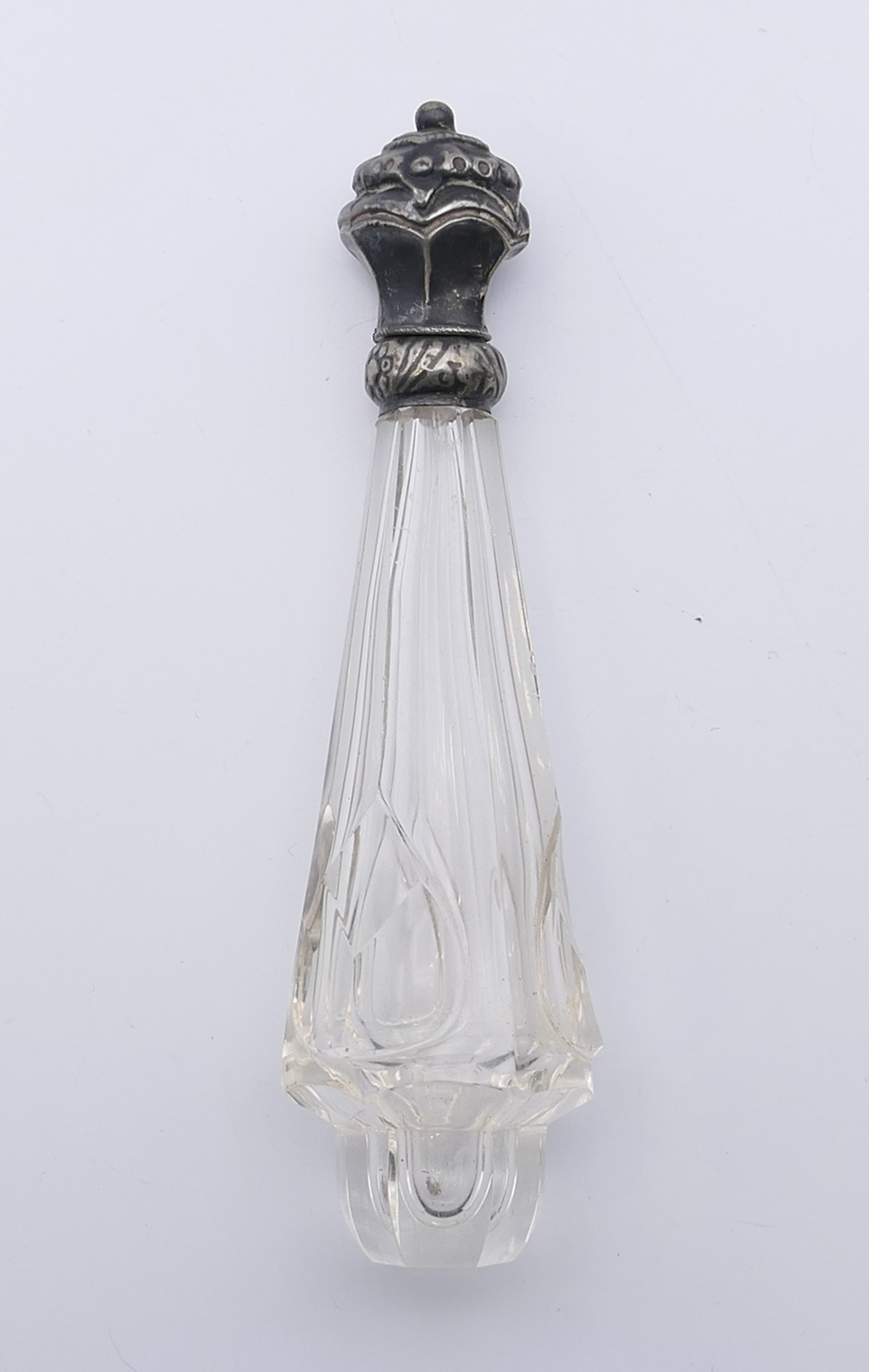 Three silver topped scent bottles. The largest 12 cm high. - Image 5 of 9