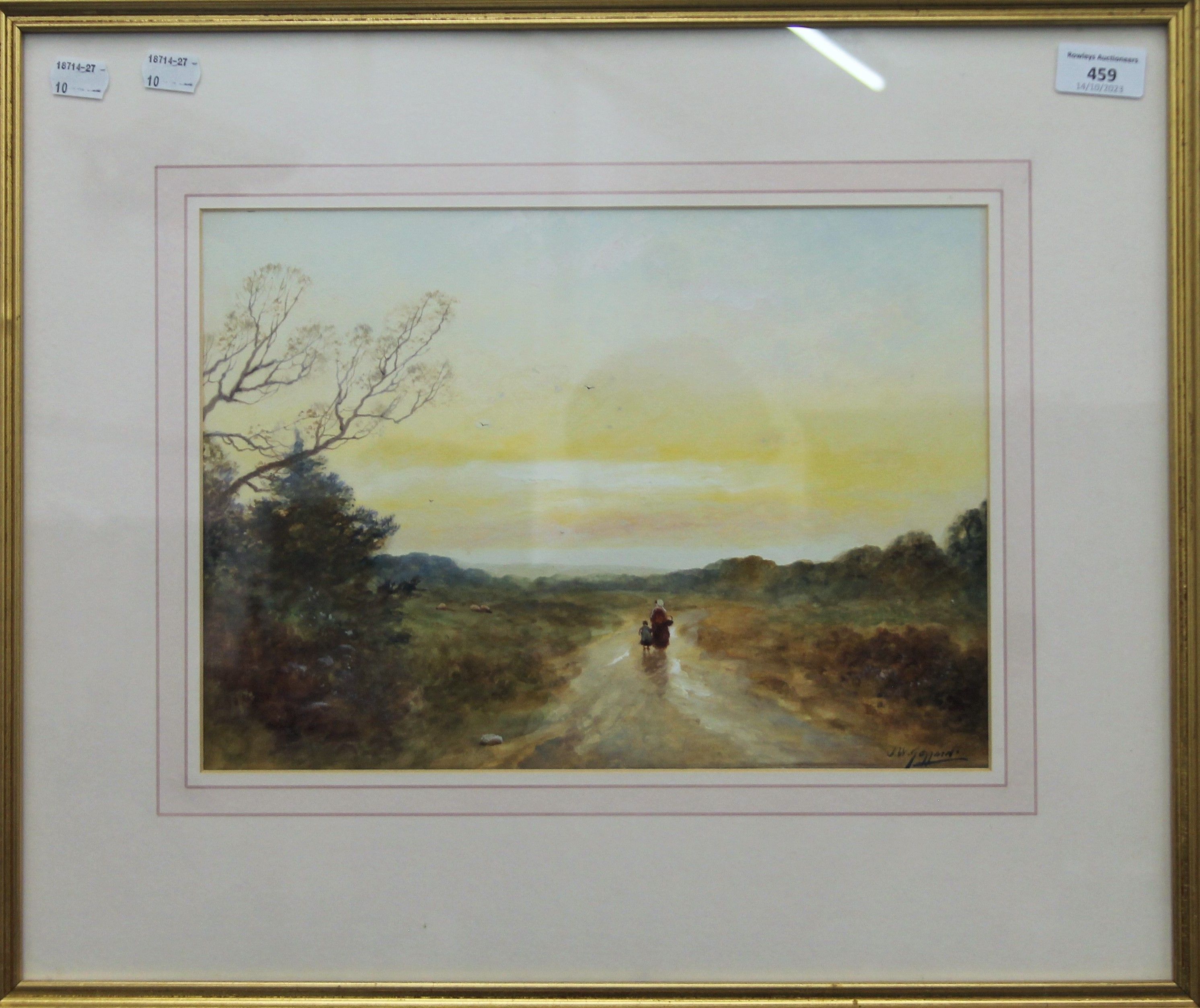 J W GOZZARD, Landscapes, a pair of watercolours, signed, framed and glazed. 34 x 24.5 cm. - Image 2 of 6