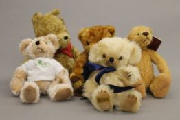 A quantity of various teddy bears, including a Cliff Richard Collection Buzz,