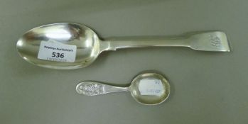 An Irish silver table spoon,