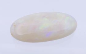 An opal specimen. 2 cm long.