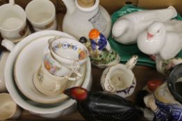 A quantity of decorative ceramics, etc.