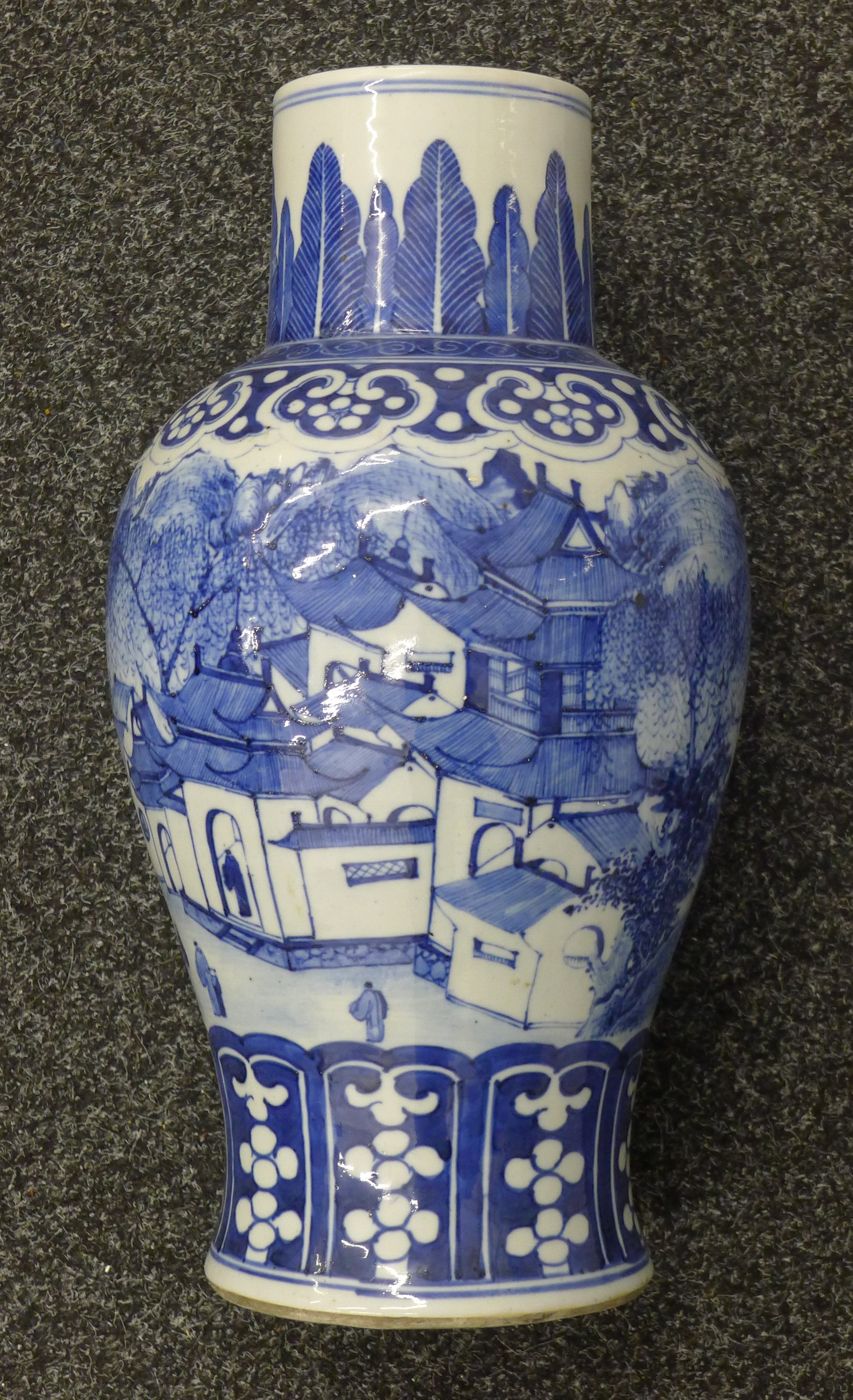 A 19th century Chinese blue and white vase. 41 cm high. - Image 8 of 12
