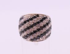 A silver dress ring. Ring size N/O.