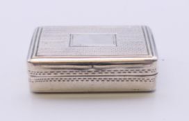 A Georgian silver vinaigrette (lacking grill). 3.25 cm wide.