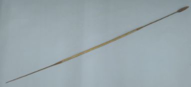 A tribal spear. 225 cm long.