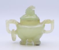 A jade censer. 7 cm wide.