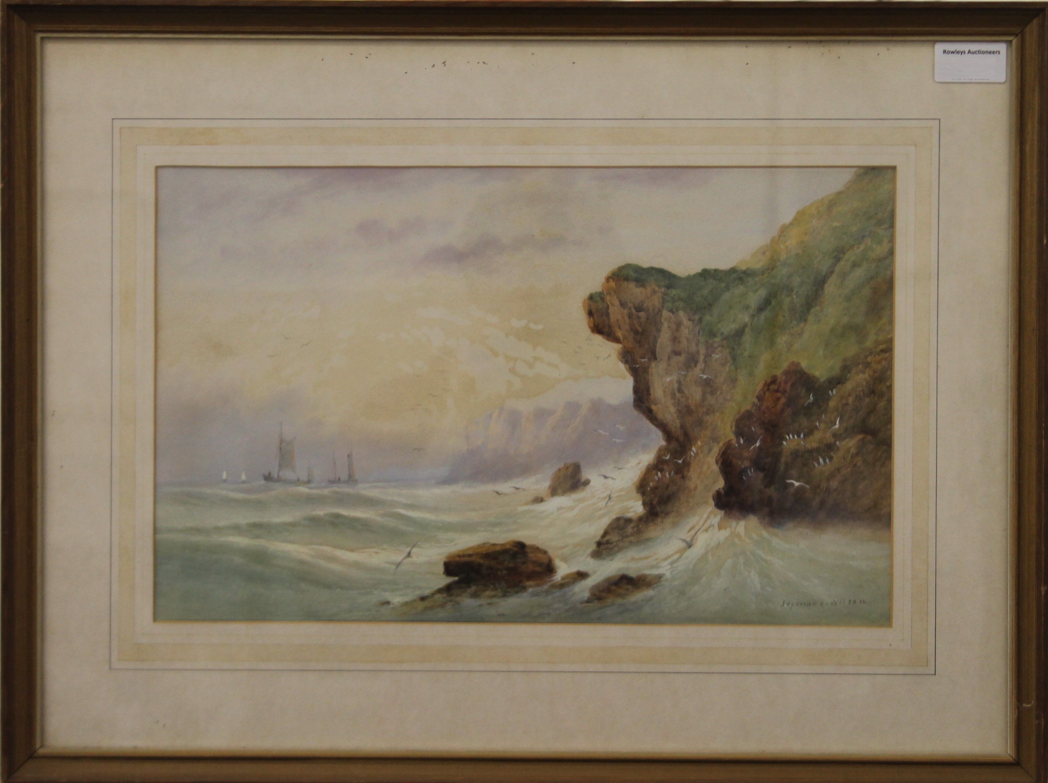 SEYMOUR WILSON, Coastal Scene, watercolour, signed, framed and glazed. 39.5 x 24.5 cm. - Image 2 of 3