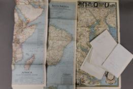Eight folding World maps, circa 1942.