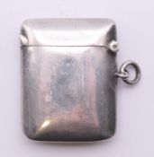 A silver vesta. 4.5 cm high.