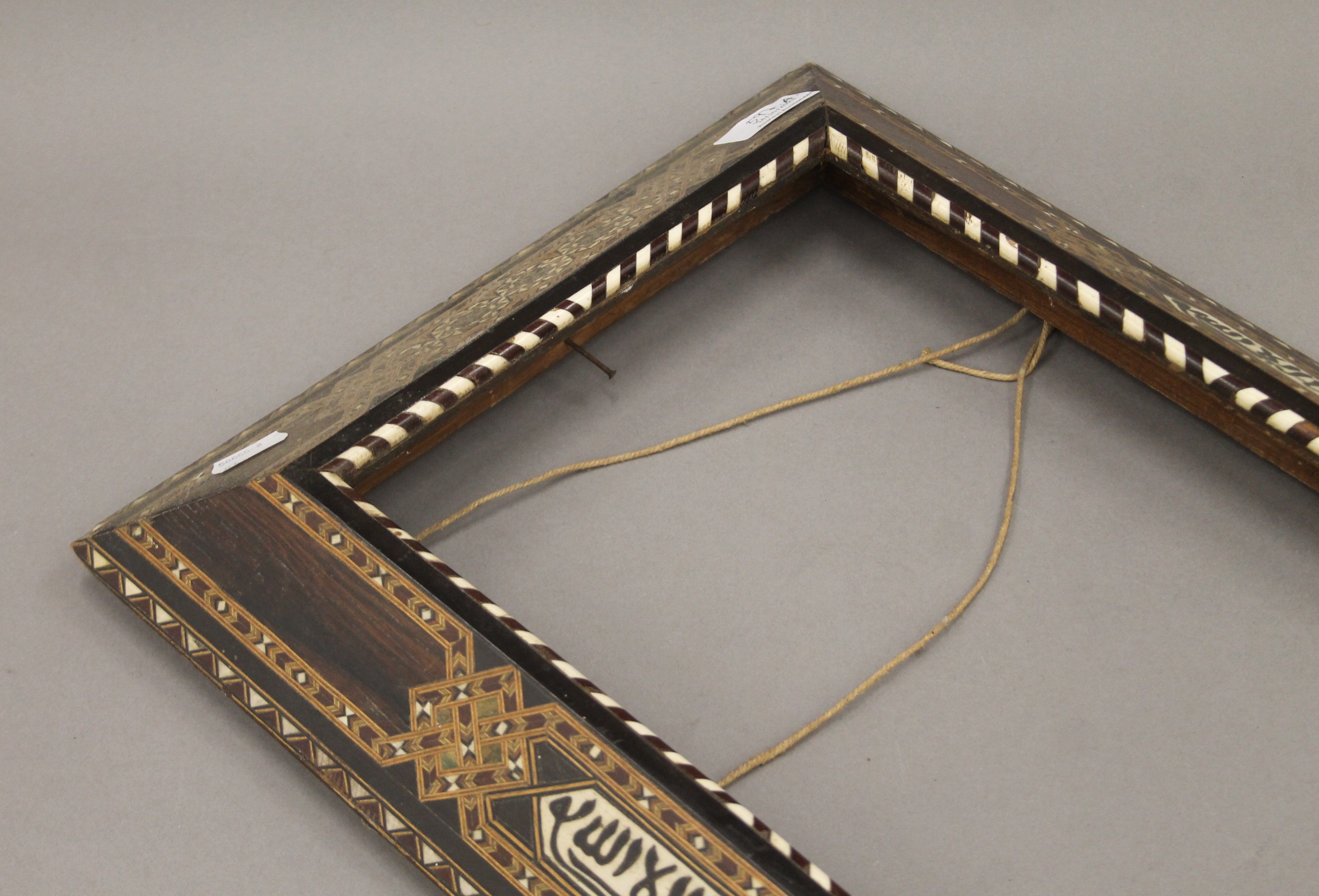 An Eastern bone inlaid frame. 34 x 44.5 cm. - Image 2 of 5