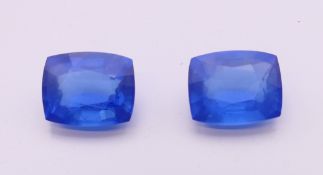 Two natural sapphires with laboratory certificates. The largest 10.77 ct.