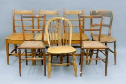 A quantity of various 19th century chairs.
