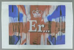 BANKSY (born 1974) British (AR), Er........Queen's Jubilee Tea Towel, numbered 277/1000.