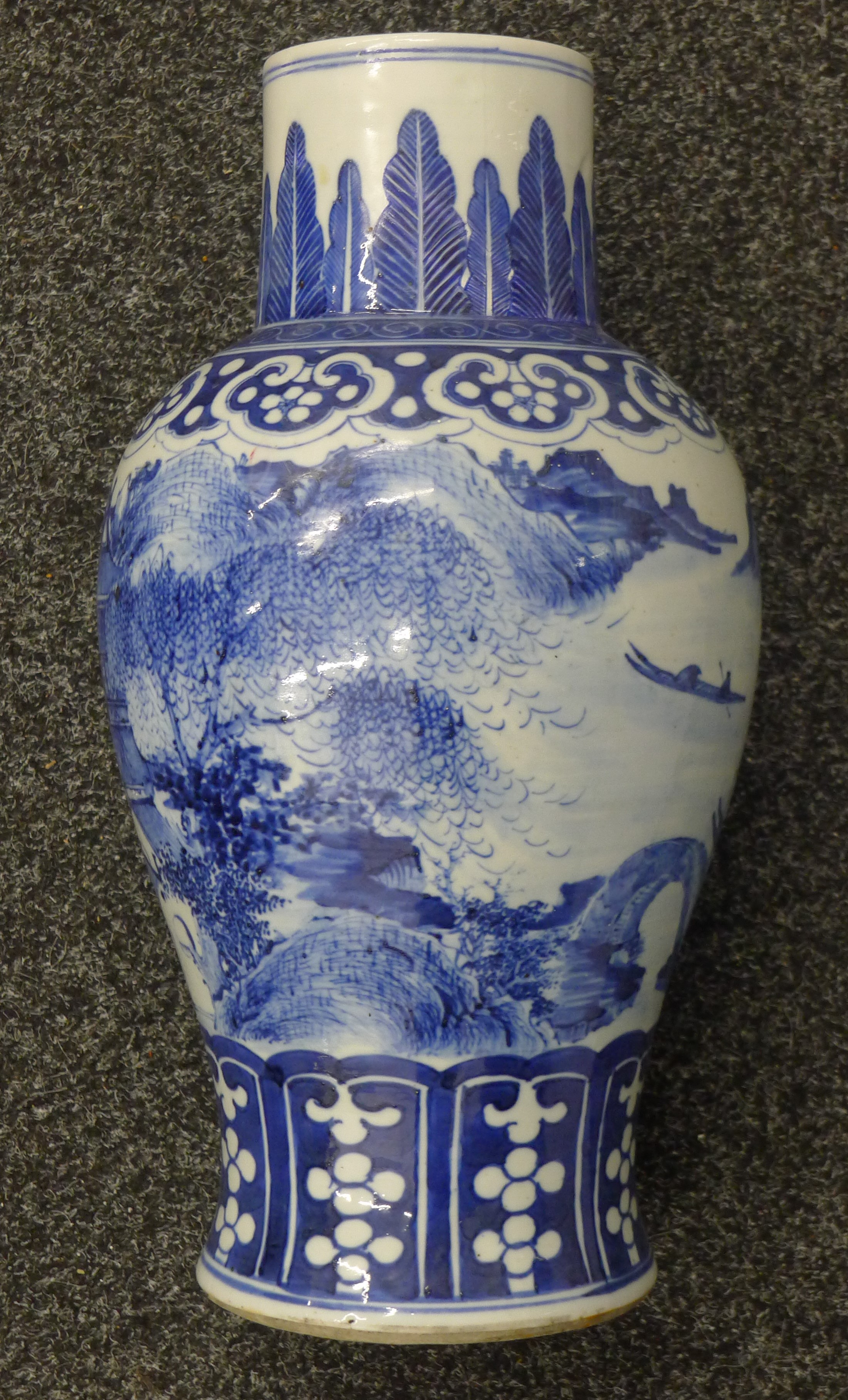 A 19th century Chinese blue and white vase. 41 cm high. - Image 9 of 12