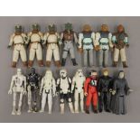 A quantity of vintage Star Wars figures.