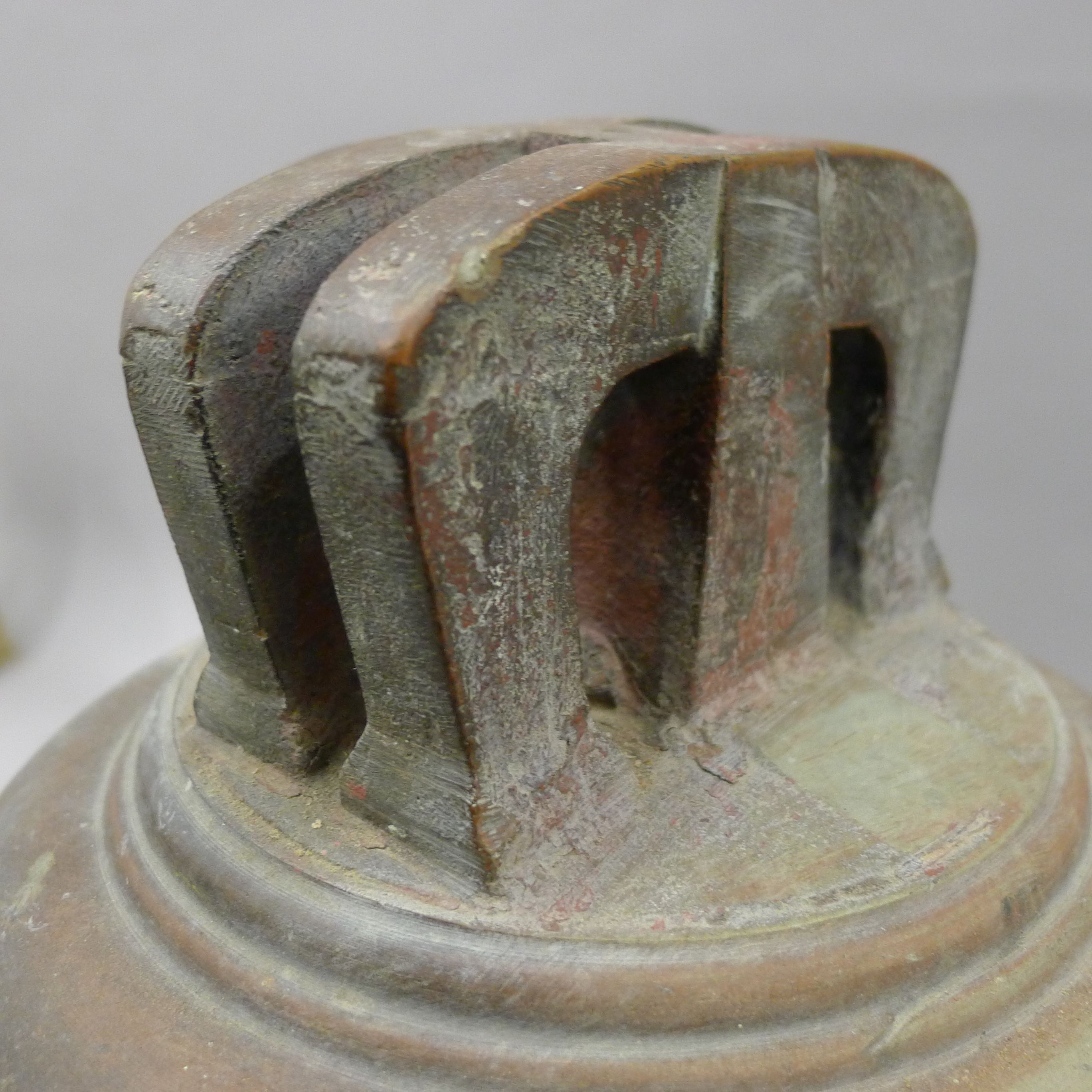 An RAF scramble bell, stamped A.M 1940. 30 cm high. - Image 6 of 11