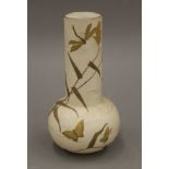 A Worcester blush ivory vase. 23 cm high.