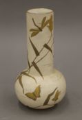 A Worcester blush ivory vase. 23 cm high.
