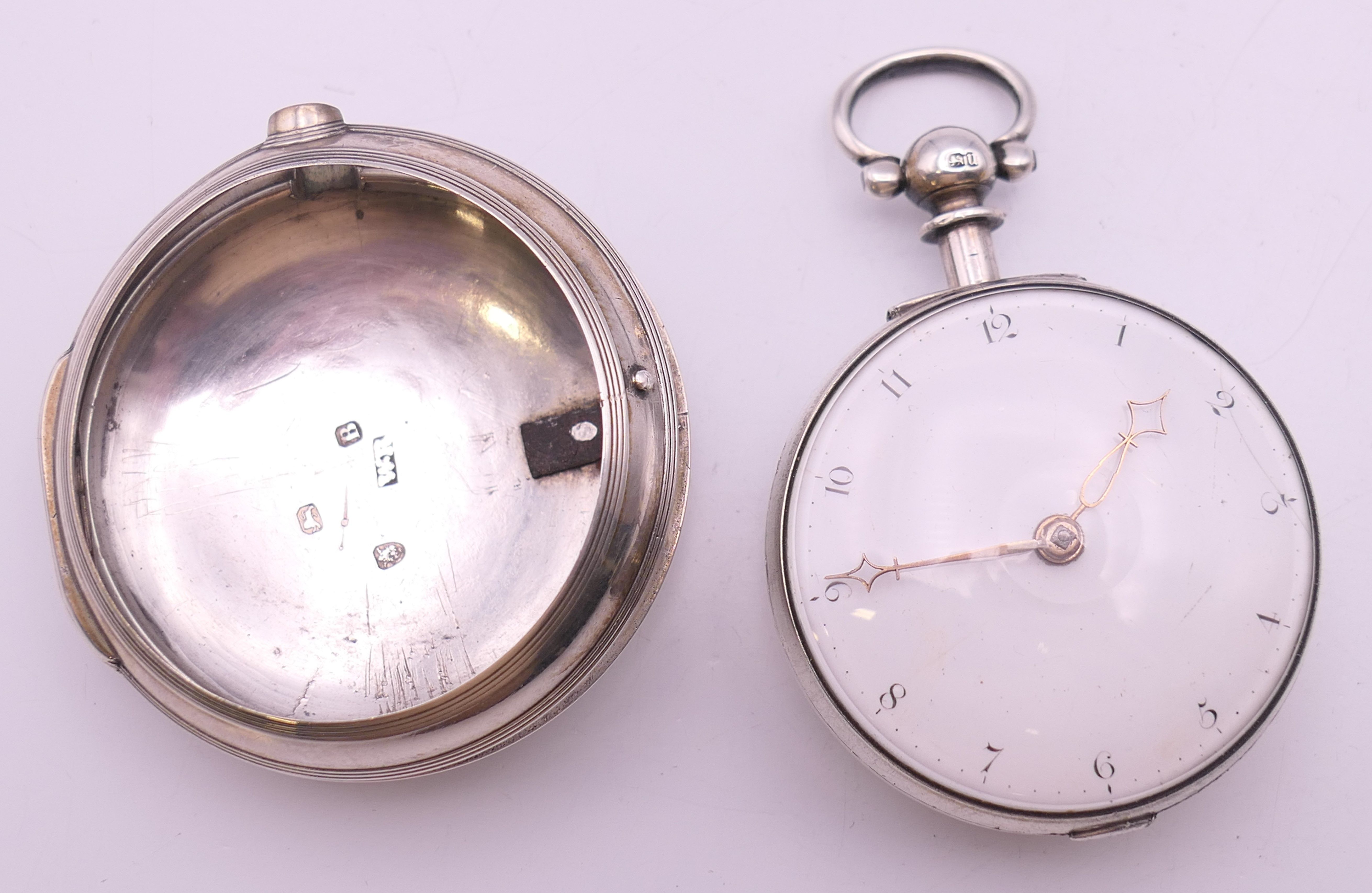 A silver pair cased pocket watch, Thomas Webb Watchmaker, William Russell case, - Image 5 of 11