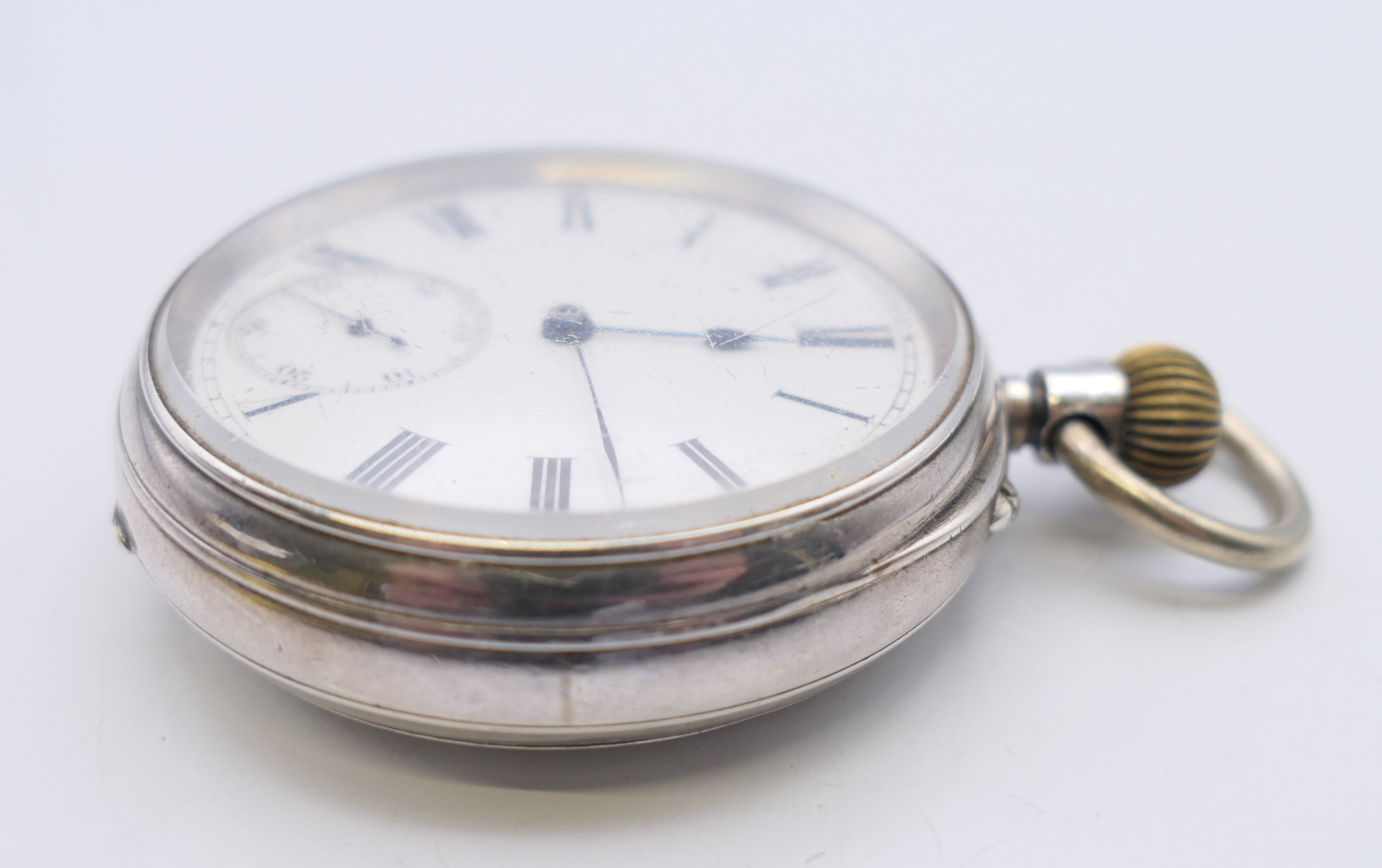 A Crouch of Chichester & Worthing silver pocket watch, hallmarked for London 1891, - Image 3 of 7