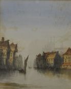 Two 19th century Dutch School watercolours, each indistinctly signed, each framed and glazed. 24.