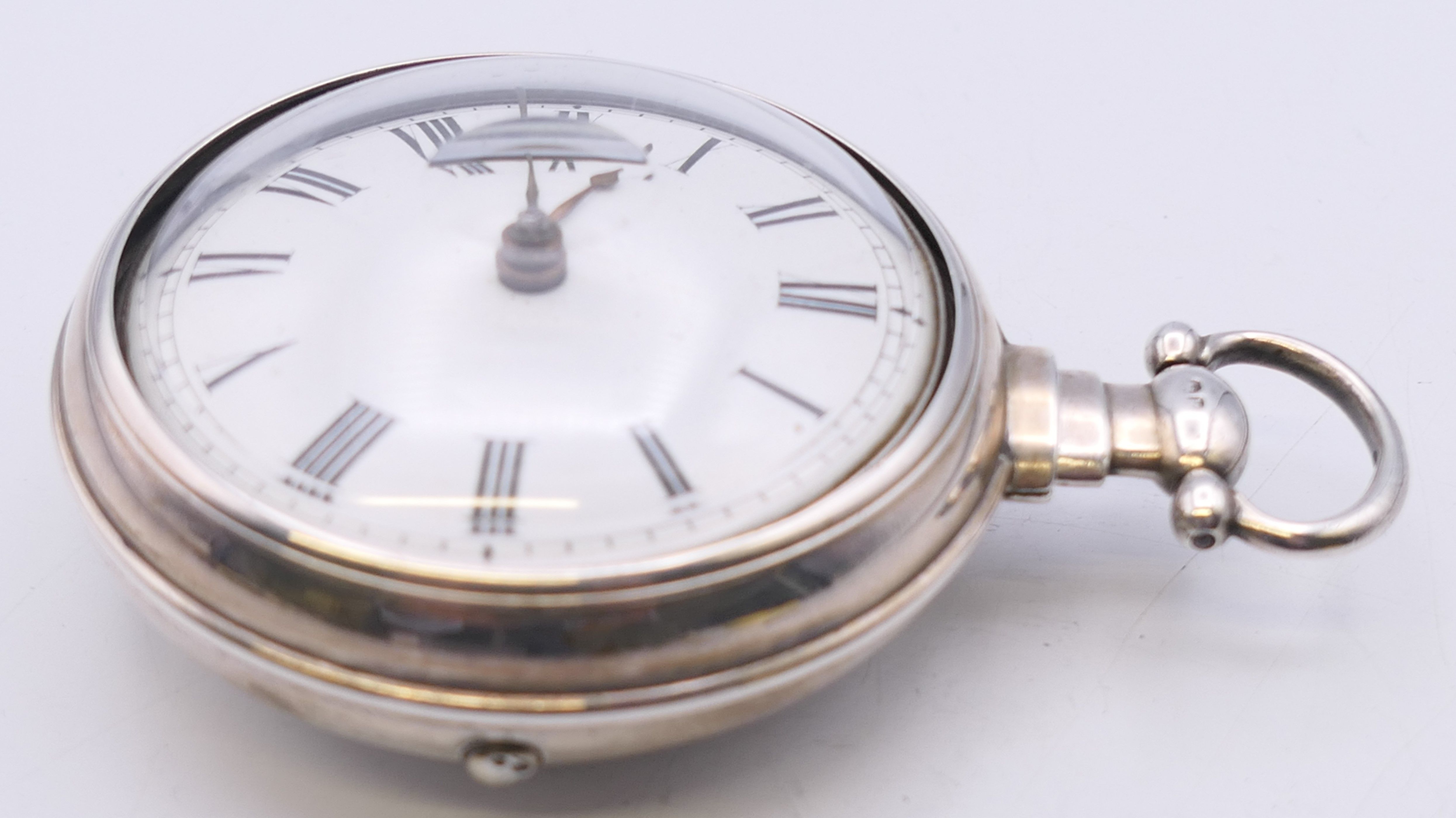 A J Robins silver pair cased pocket watch, London 1825, numbered 3897, - Image 3 of 9