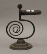 A Victorian goffering iron stand. 24.5 cm high.