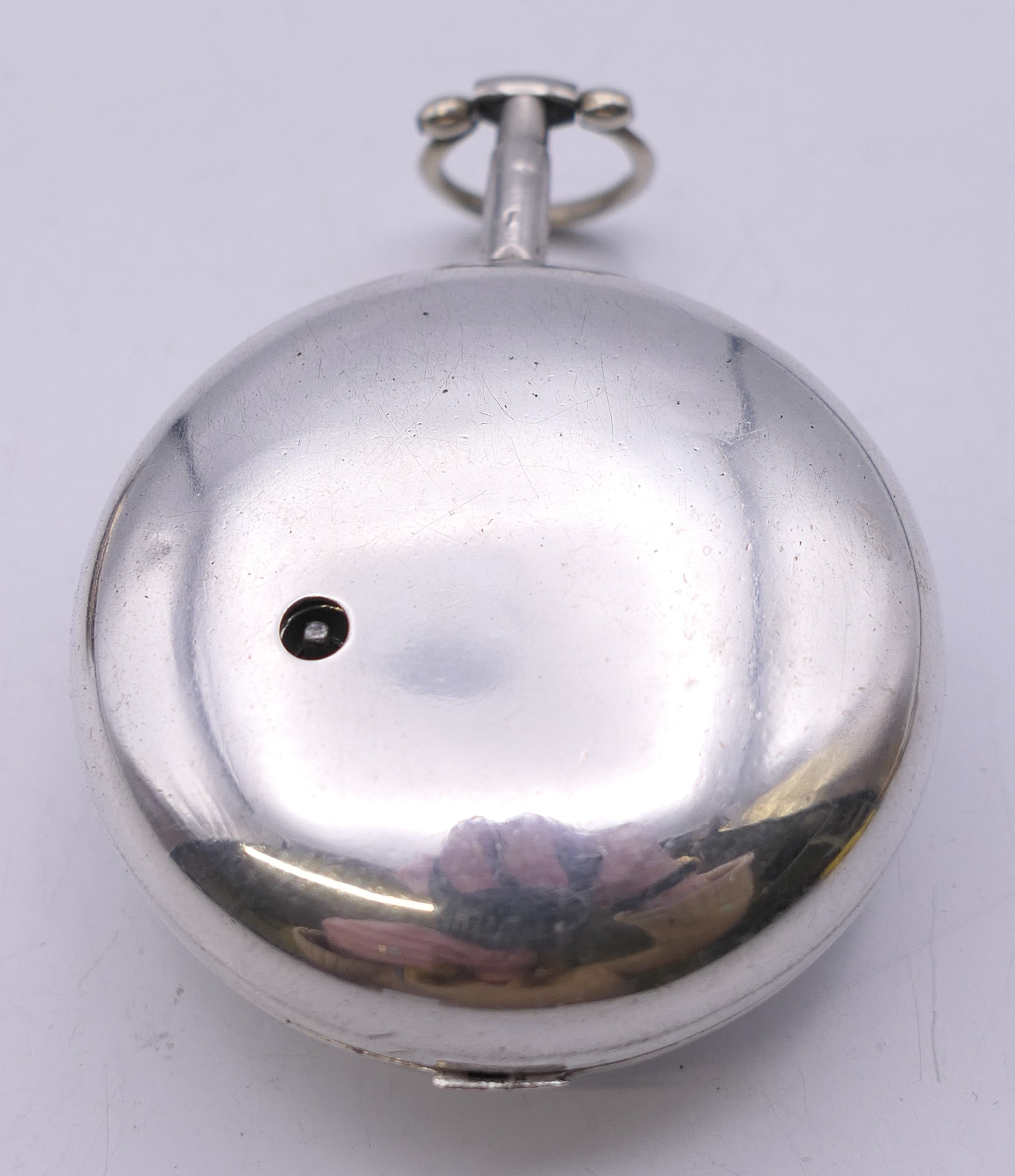 A Jacob Sumpter Dook silver pair cased pocket watch, the movement with engraved Masonic emblem. 5. - Image 6 of 10