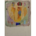 Three Kings, watercolour and collage, indistinctly signed Peter Curwell? and dated Dec 92,