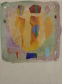 Three Kings, watercolour and collage, indistinctly signed Peter Curwell? and dated Dec 92,