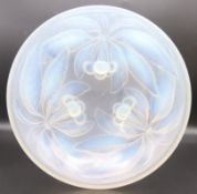 A G Vallon opalescent glass bowl. 23.5 cm diameter.