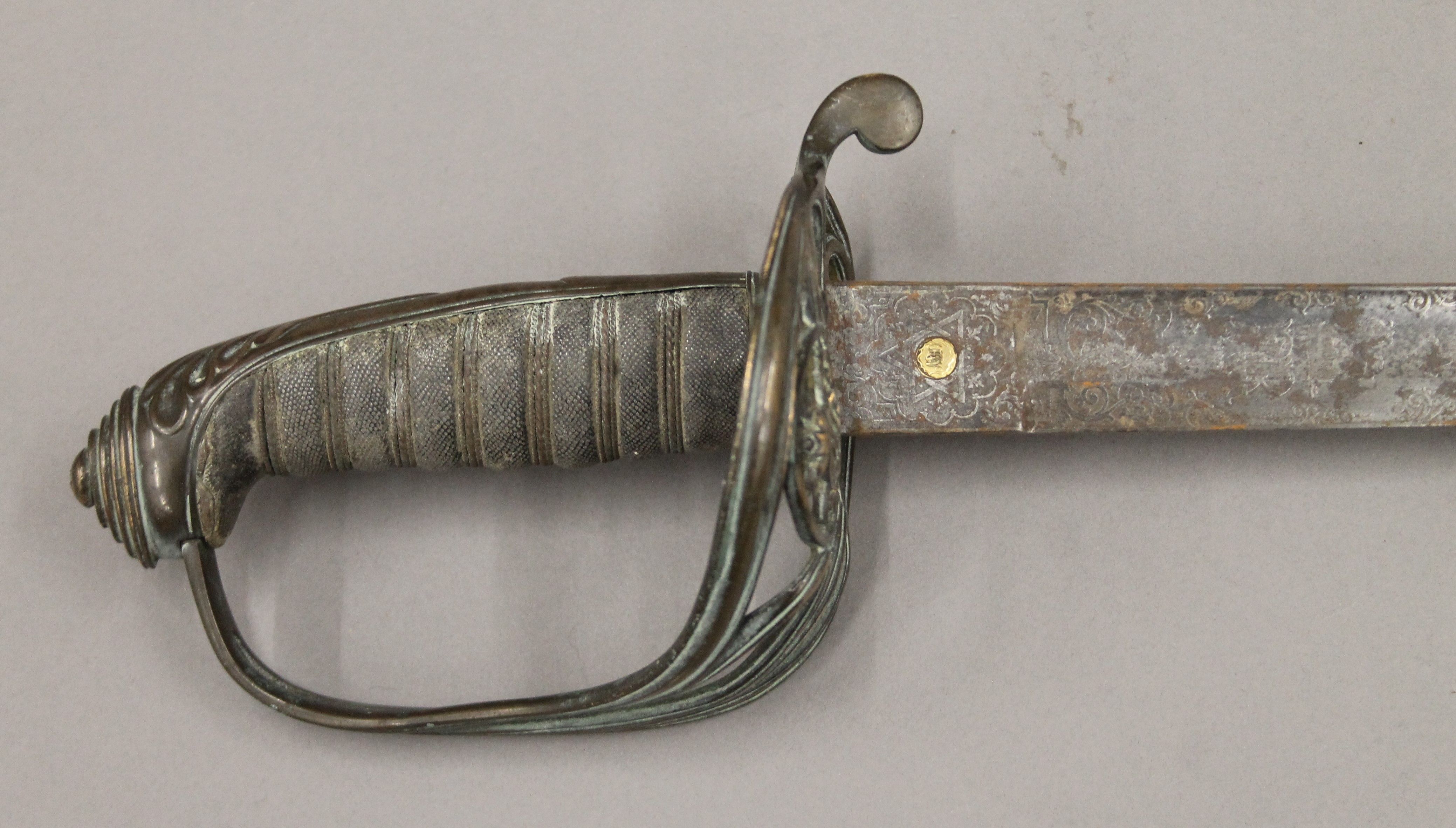 A Victorian Henry Wilkinson Service sword in scabbard. 102 cm long. - Image 5 of 11