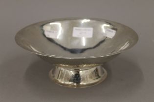 A beaten 925 silver bowl, the centre decorated with an eagle,